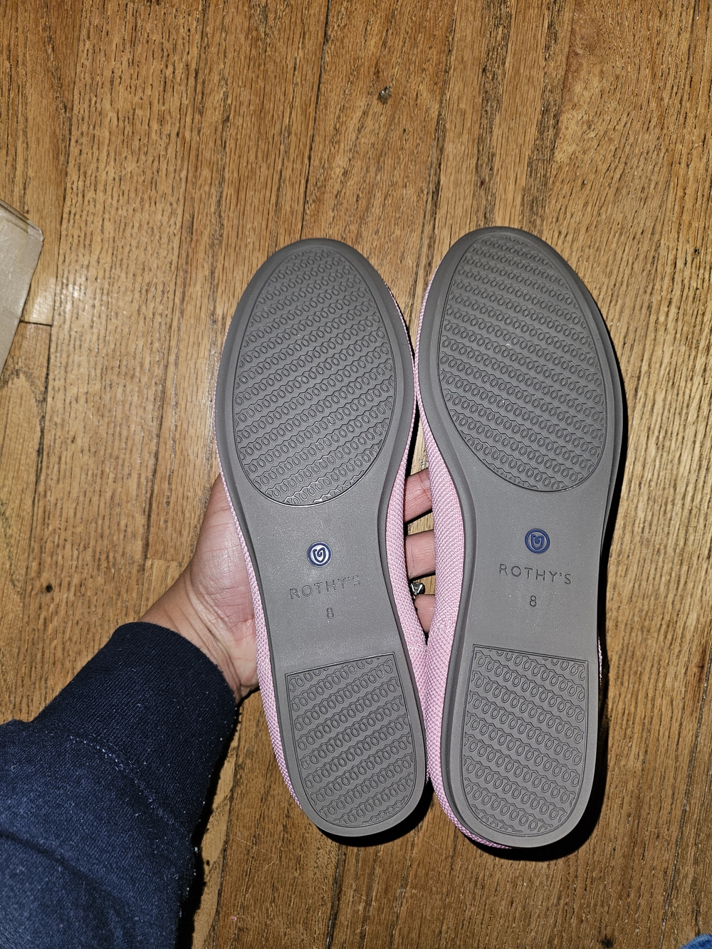 Rothy’s The Flat Pink Begonia Round Toe Slip On Flat Shoes Women's Size 8 - Picture 2 of 6